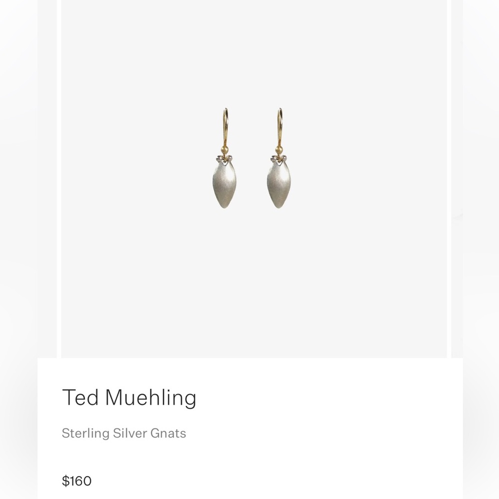 Ted Muehling Sterling Silver Gnats - Chic Dangle Earrings